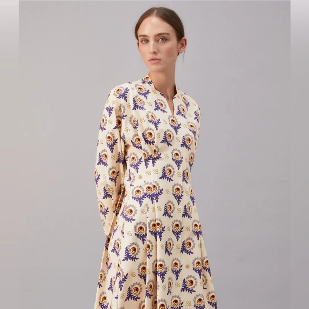 NWT $528 Tory Burch Cotton Poplin Shirtdress